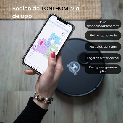 TONIHOMI® M30 - Robotstofzuiger met dweilfunctie
