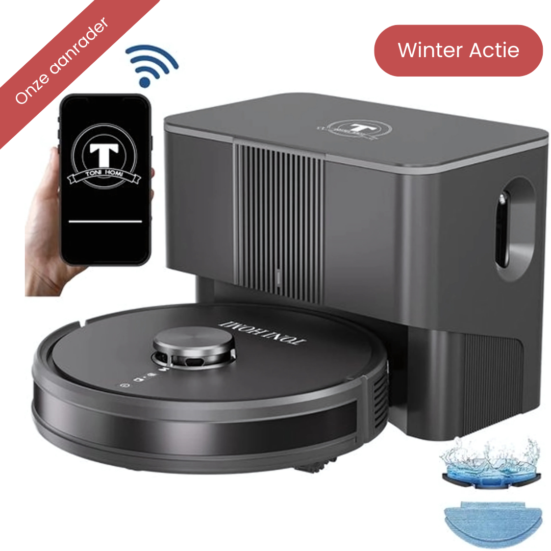 TONIHOMI® Q8 - Robotstofzuiger met dweilfunctie