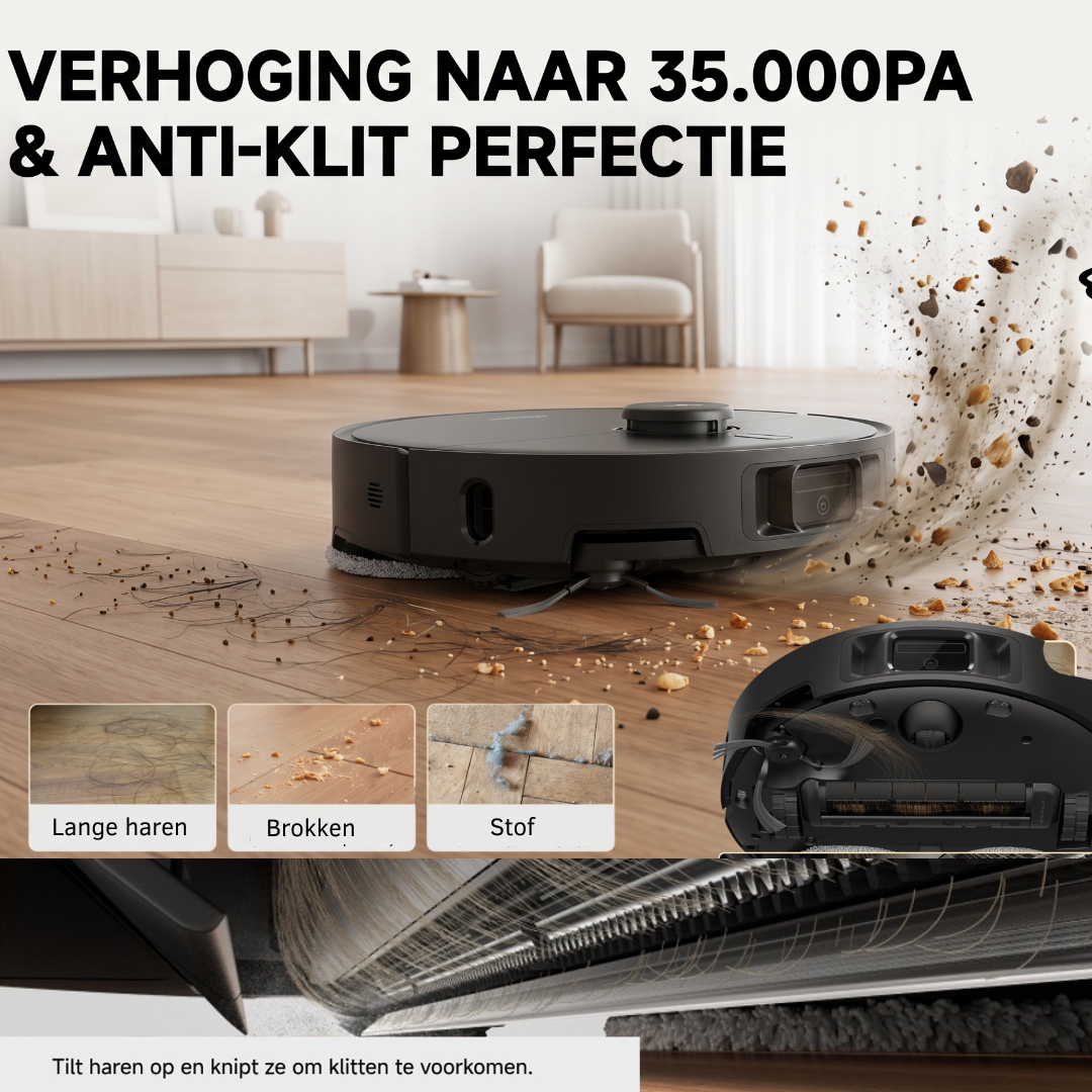 TONIHOMI® X8 – Robotstofzuiger met dweilfunctie
