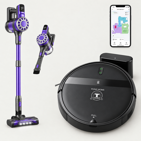 TONI HOMI G20 robotstofzuiger met V07 steelstofzuiger, combi deal