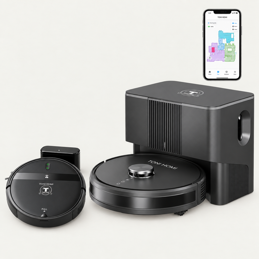 TONI HOMI Q8 met station en G20 robotstofzuiger, combi deal