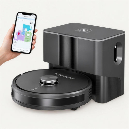 TONI HOMI Q8 robotstofzuiger met station en app