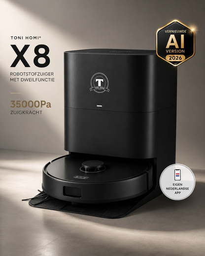 TONIHOMI® X8 – Robotstofzuiger met dweilfunctie